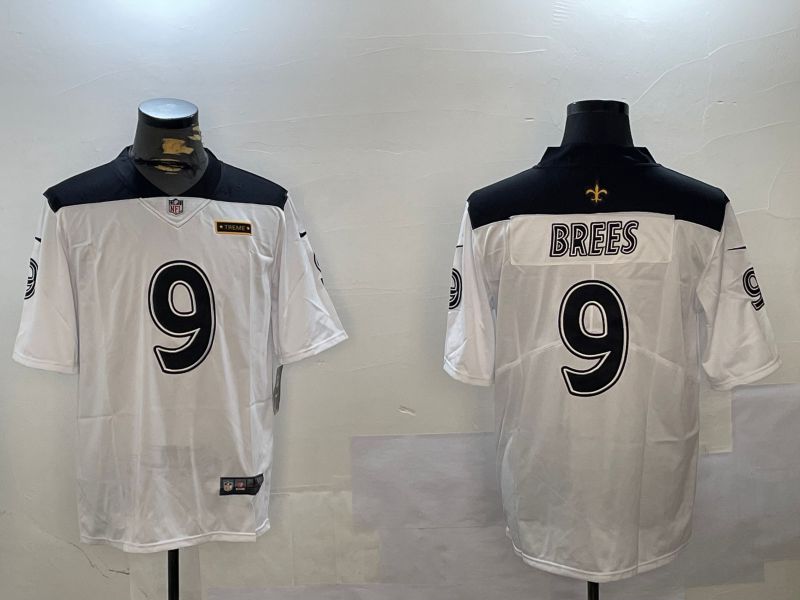 Men New Orleans Saints #9 Brees White City Edition 2024 Nike Limited NFL Jersey style 1->new orleans saints->NFL Jersey